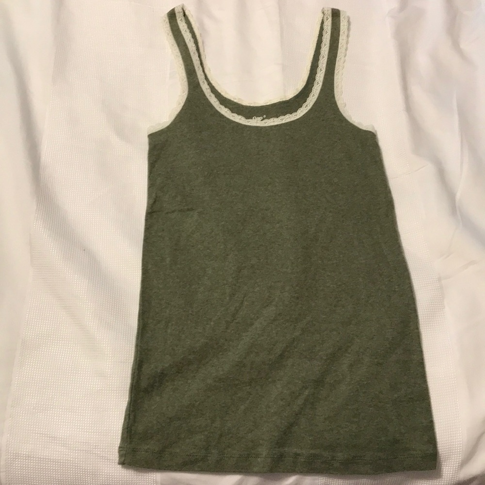Green Lace Gap Tank